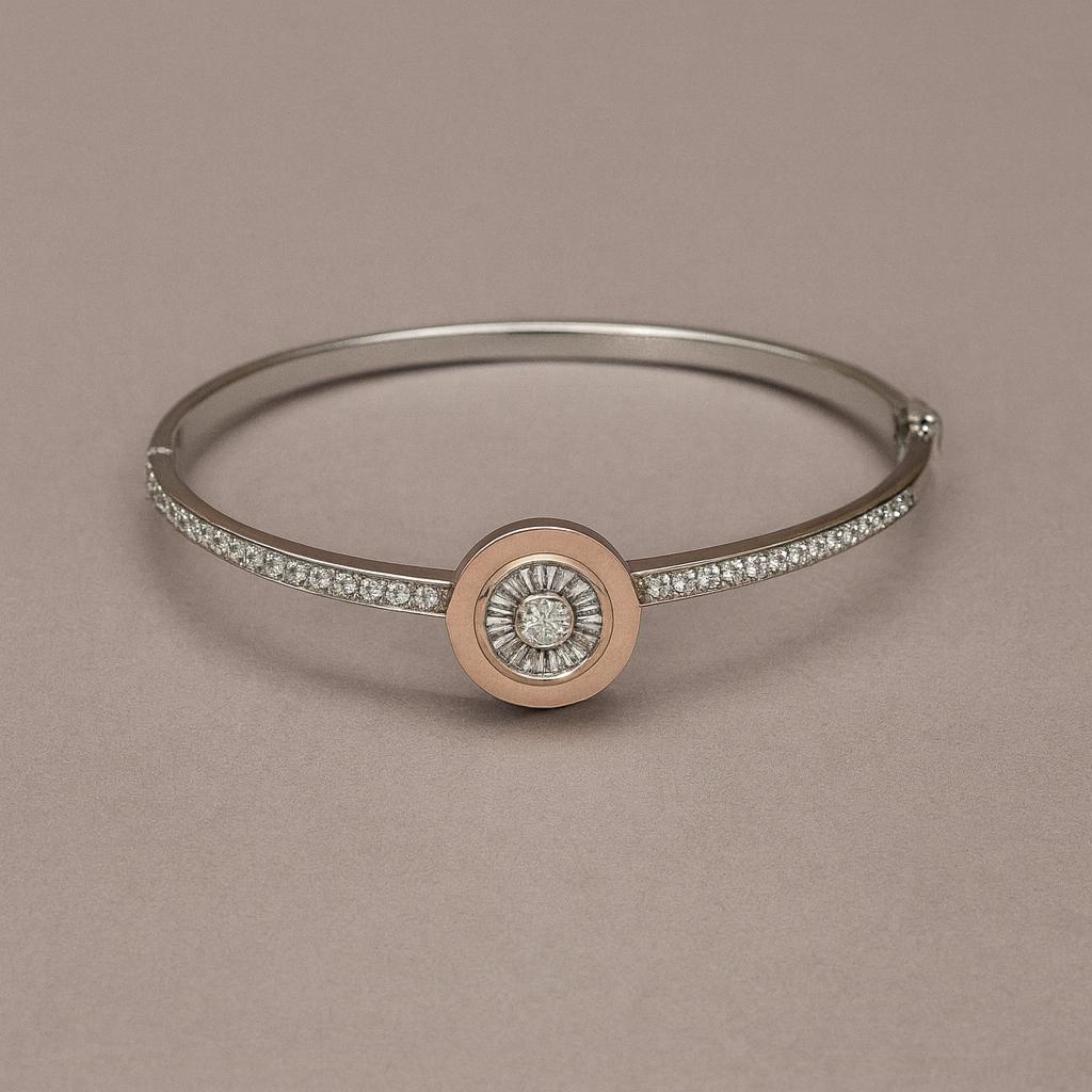 Blush Elegance Diamond Bangle