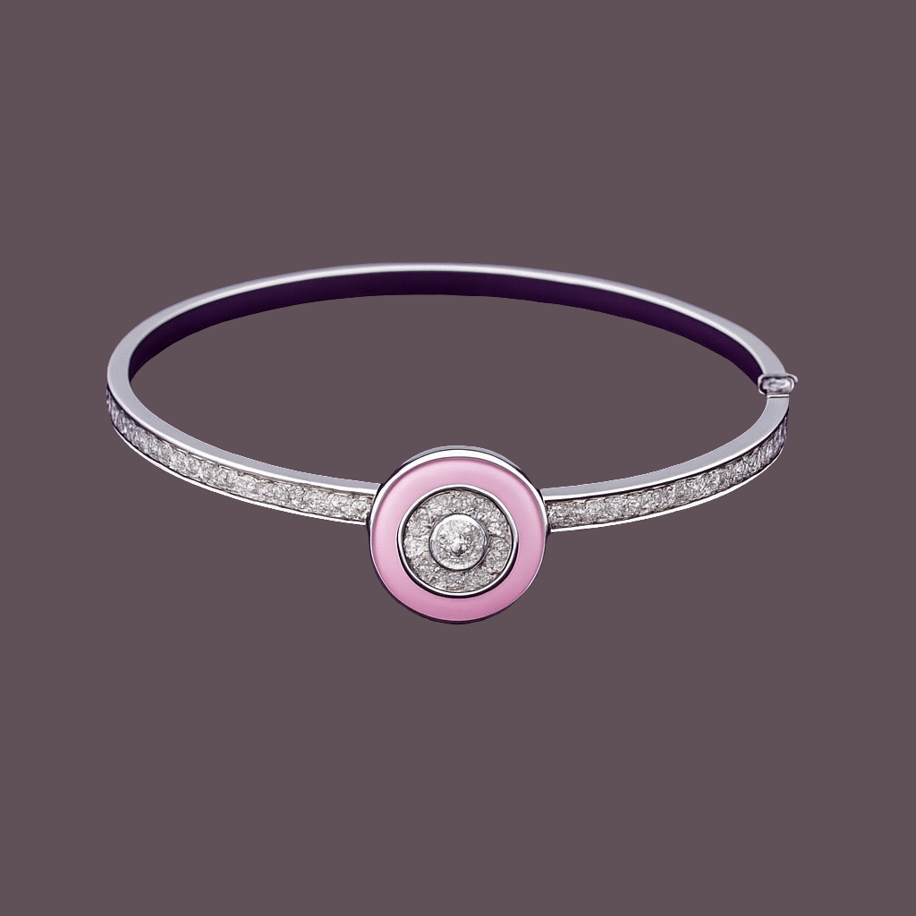 Blush Elegance Diamond Bangle