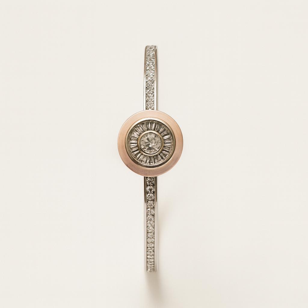 Blush Elegance Diamond Bangle