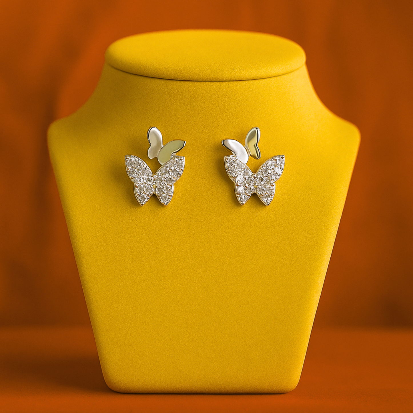 Elegant Silver Buterfly Earrings